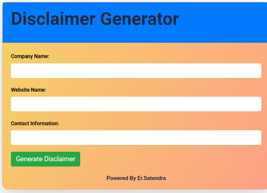 Disclaimer Generator