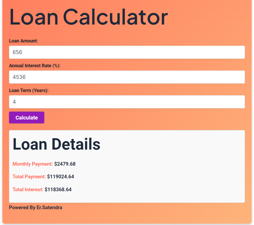 Free Loan Calculator