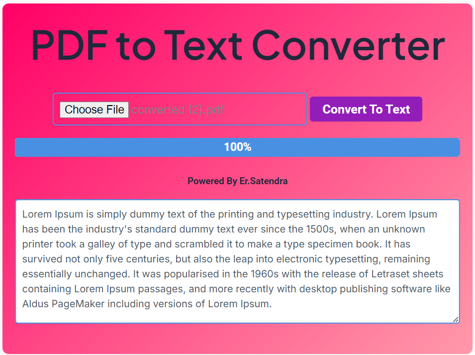 Free PDF to Text Converter