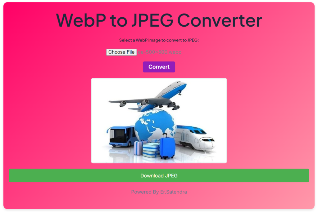 Free WebP to JPEG Converter