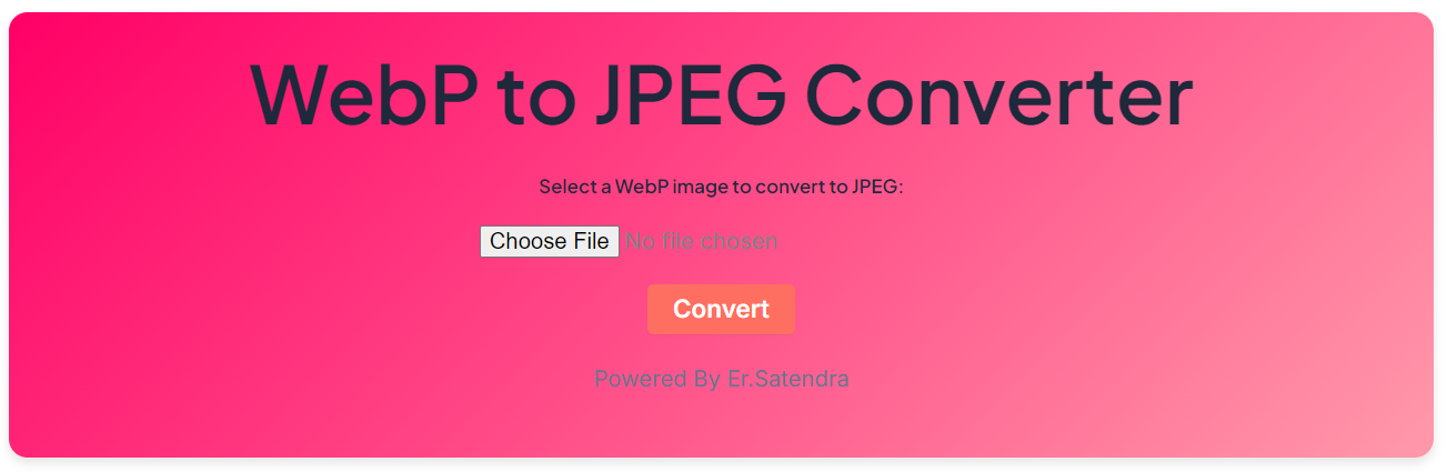 WebP to JPEG Converter