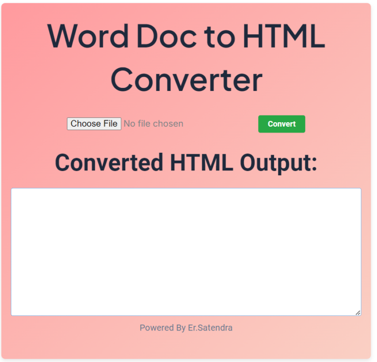 Word to html ssj tools