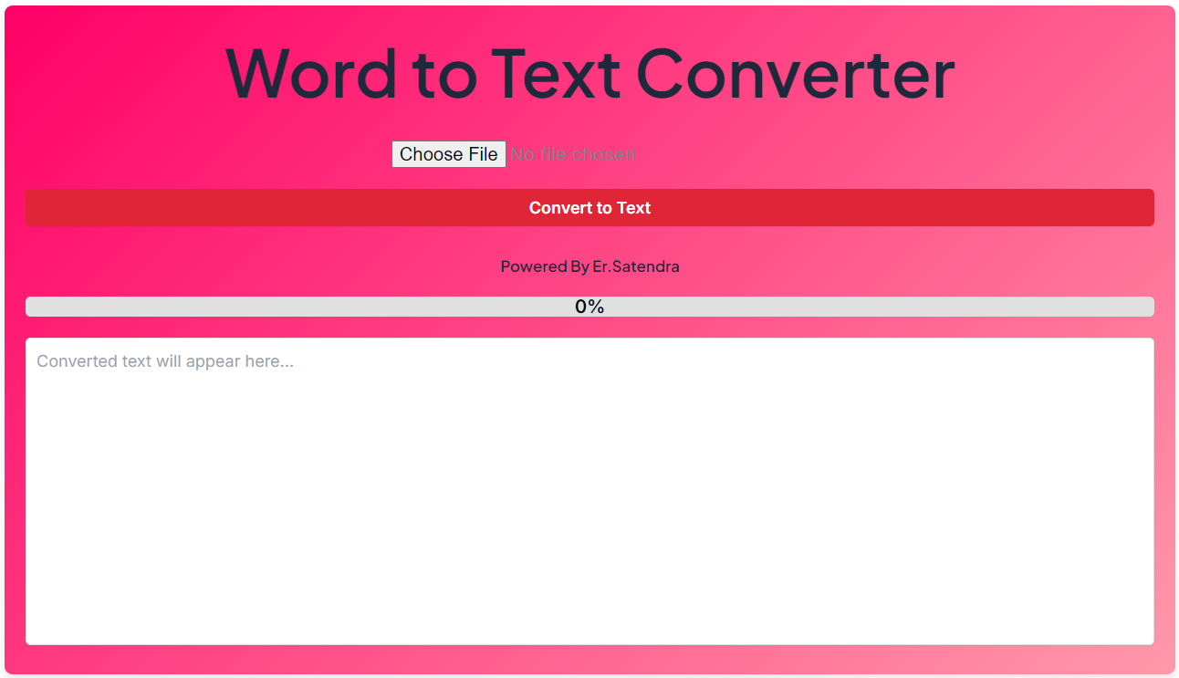 Word to Text Converter