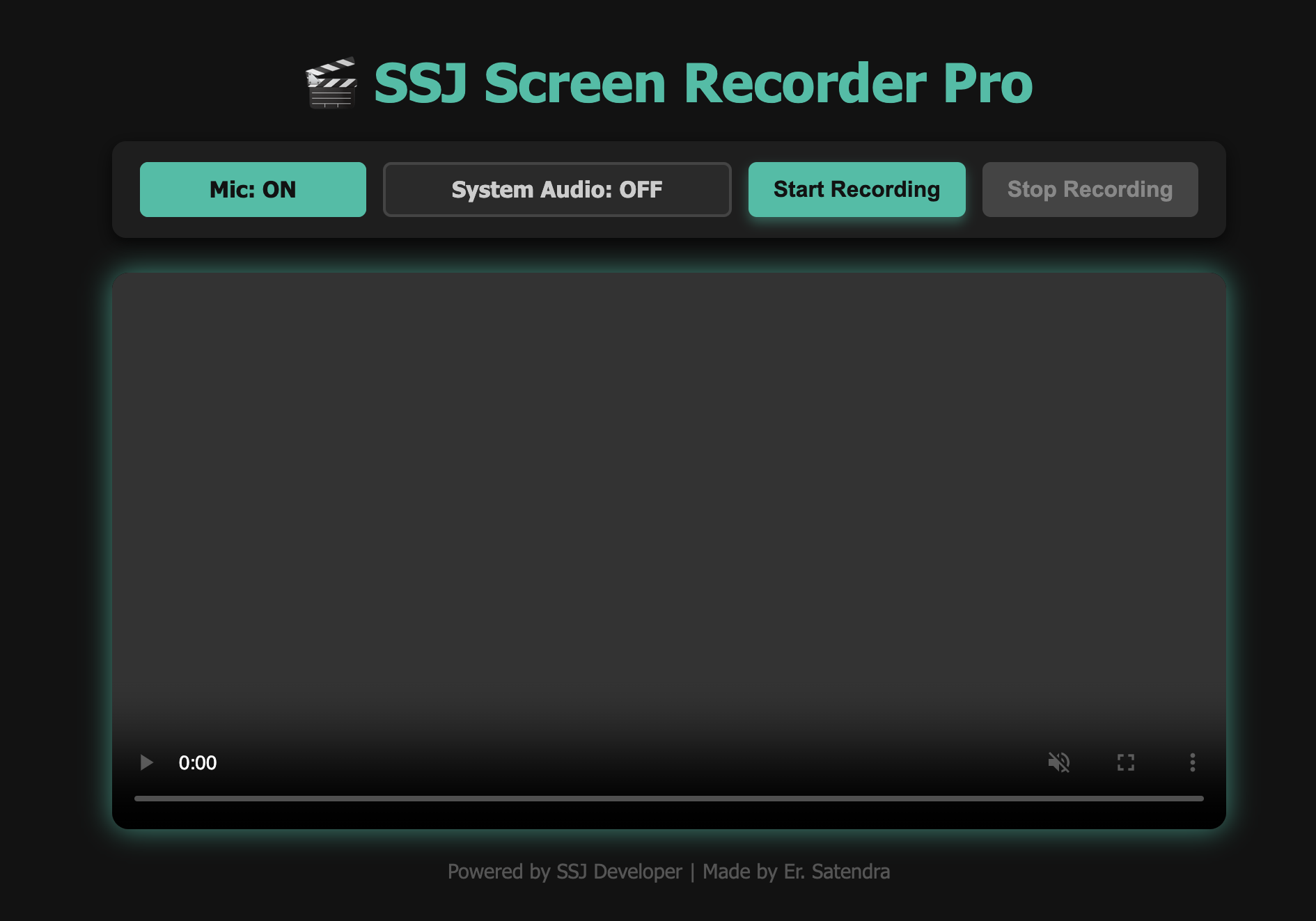 SSJ Screen Recorder Pro