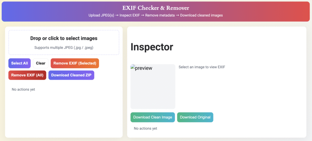 EXIF Checker And Remover
